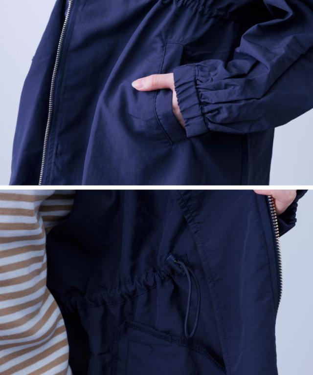 撥水花粉リリースミドル丈ジャケットコート