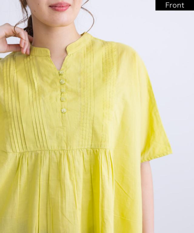 ごきげんを、あしらう。胸元ピンタックコクーンブラウス