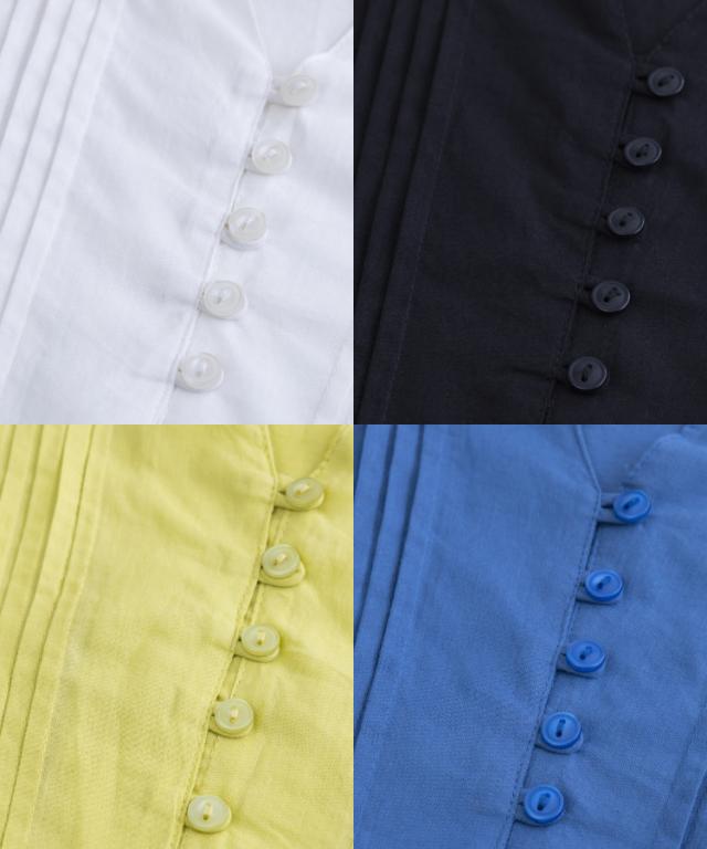 ごきげんを、あしらう。胸元ピンタックコクーンブラウス