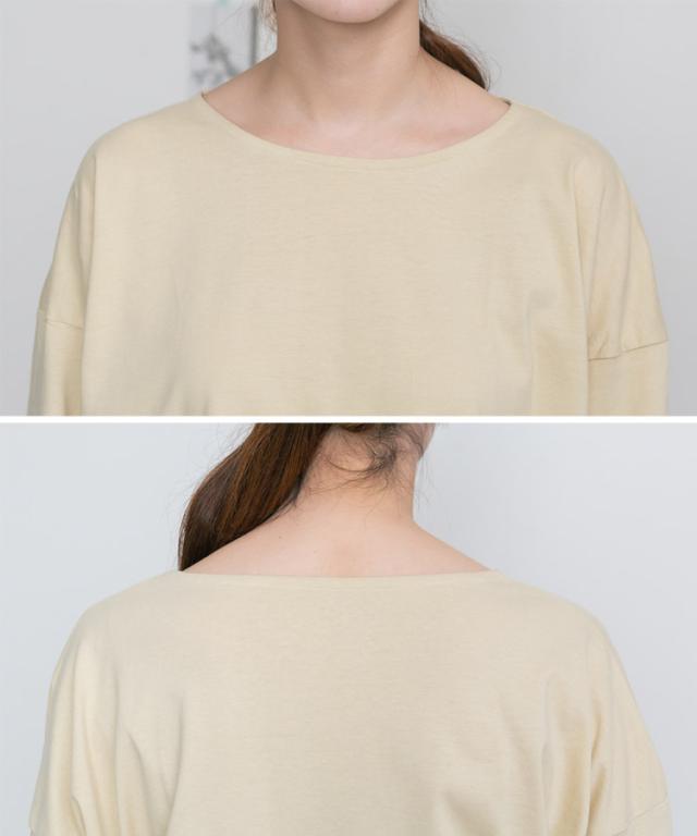 袖口裏ダンガリーロングTシャツ