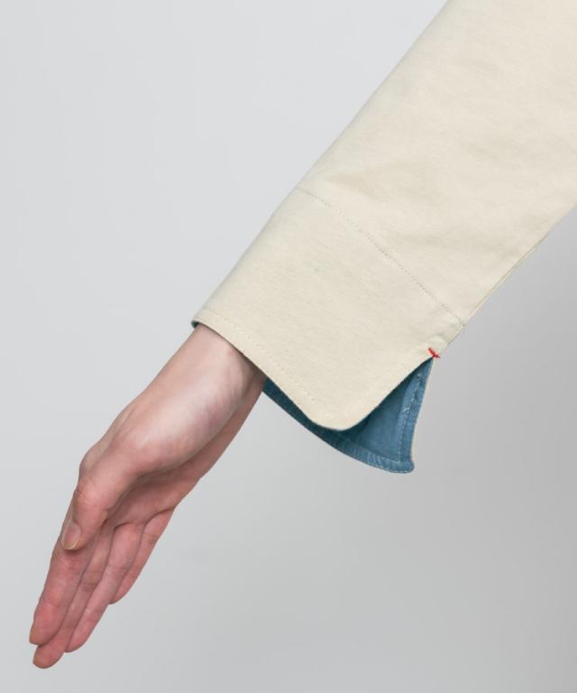 袖口裏ダンガリーロングTシャツ