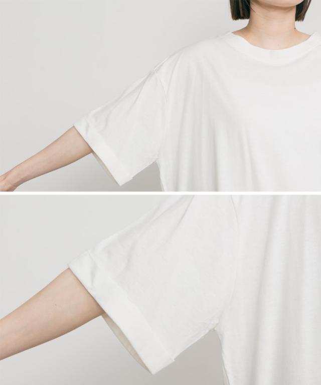 ロールアップハーフスリーブカットソー