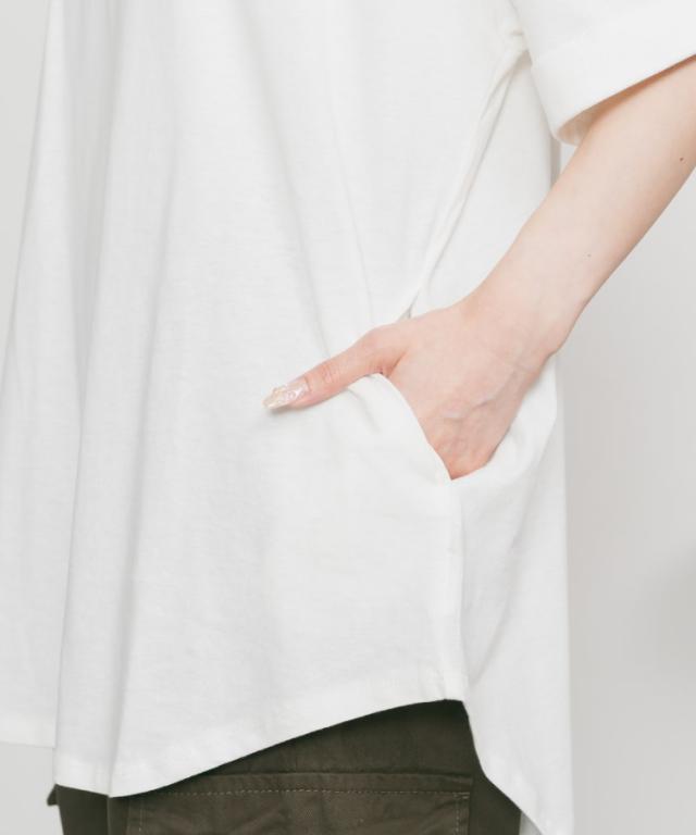 ロールアップハーフスリーブカットソー