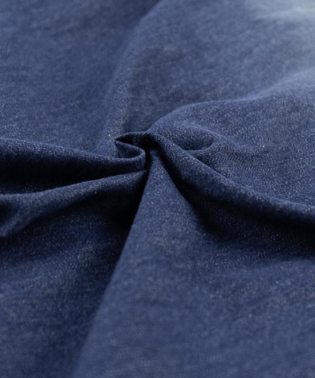 ノーカラーウエスタンデニムシャツ