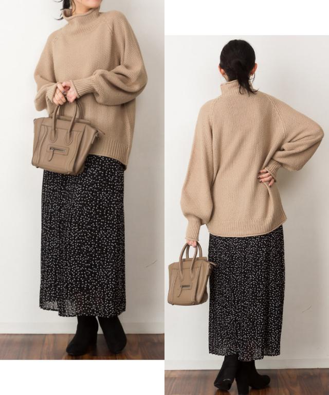 チャンキー鹿の子編みセーター