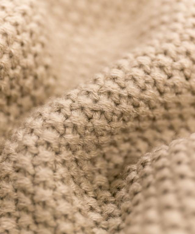 チャンキー鹿の子編みセーター