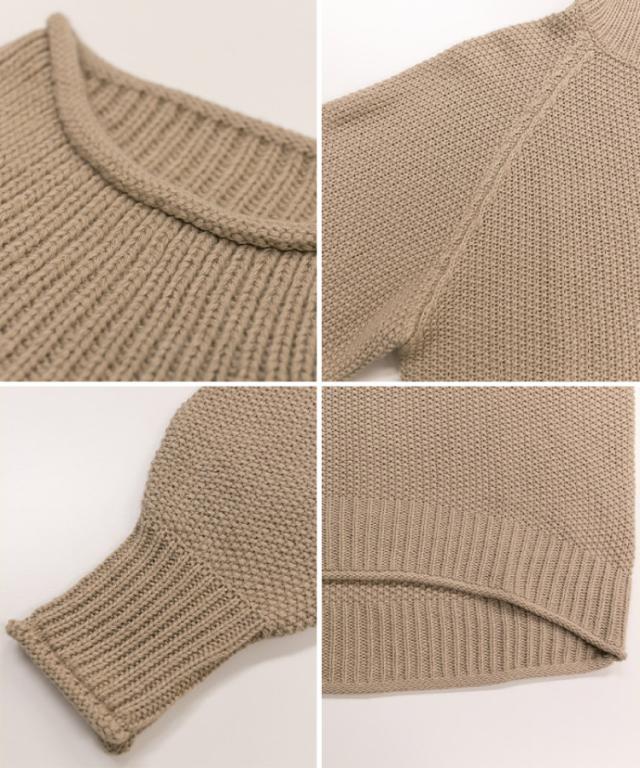 チャンキー鹿の子編みセーター