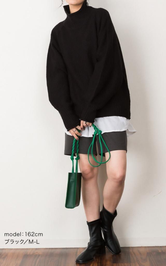 チャンキー鹿の子編みセーター