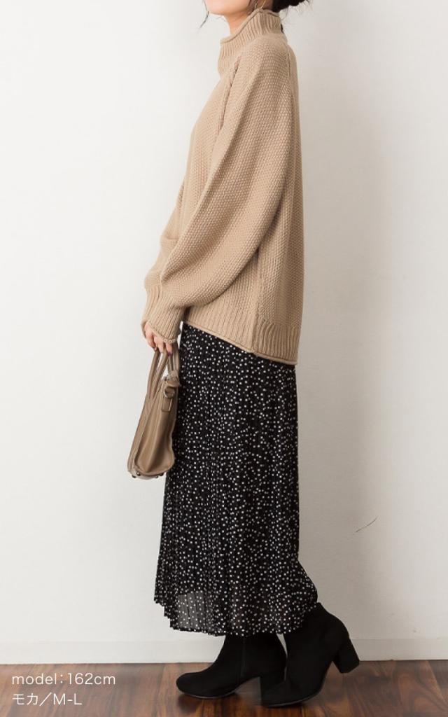 チャンキー鹿の子編みセーター