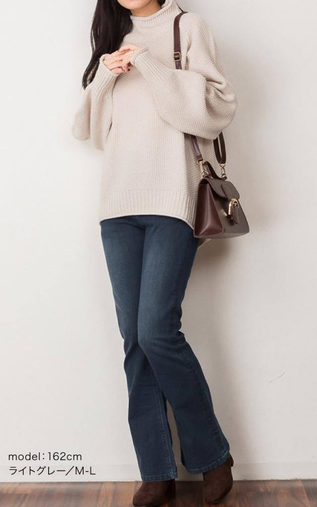 チャンキー鹿の子編みセーター