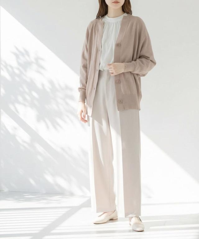 キーネックドルマンカーディガン