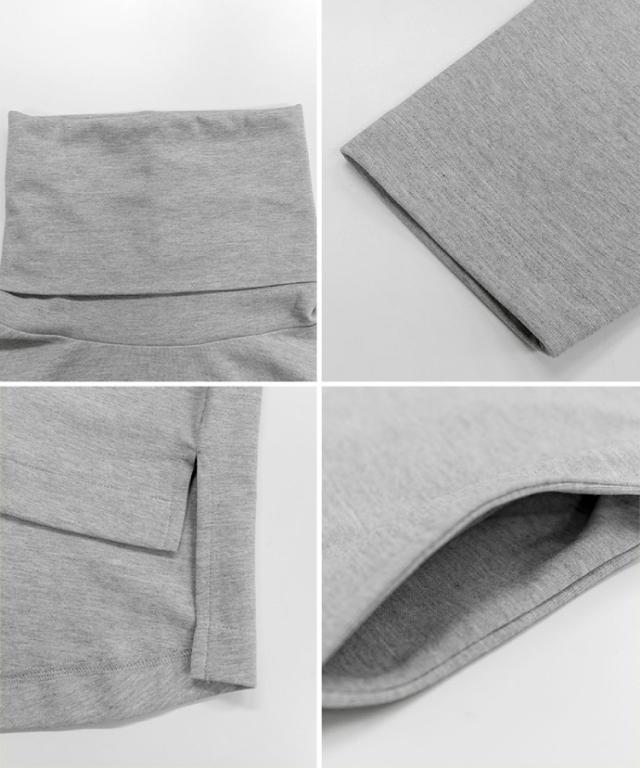 ワイドハイネックスムースプルオーバー