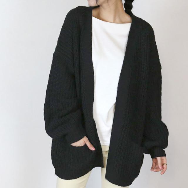 ビッグシルエットボリュームスリーブカーディガン