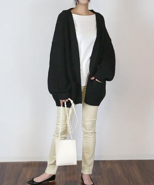 ビッグシルエットボリュームスリーブカーディガン