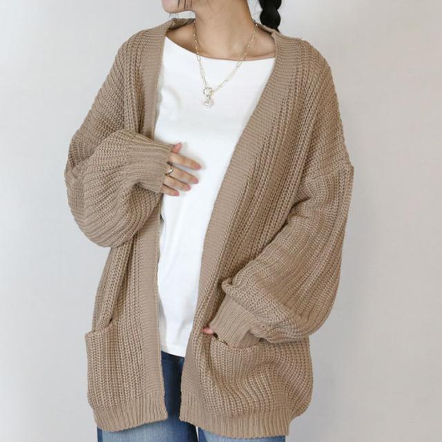 ビッグシルエットボリュームスリーブカーディガン