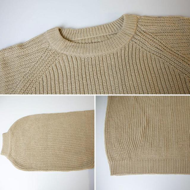 バルーン袖ゆるニット