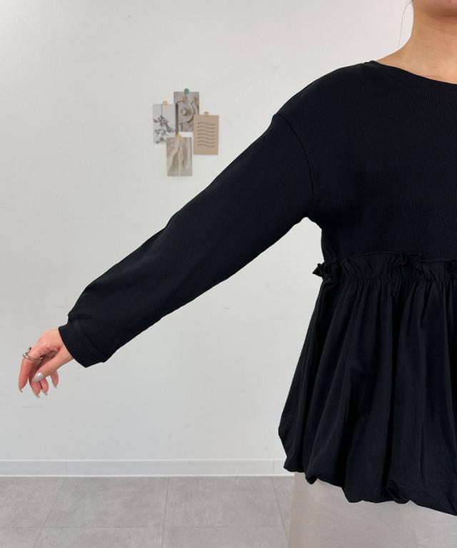 ペプラム切替バルーントップス