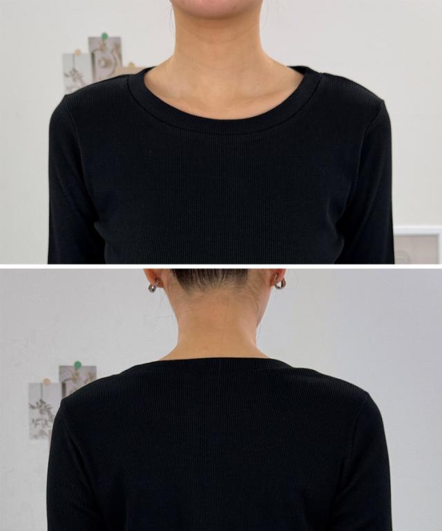 大人の密かな、自己満。袖口ボタンリブロングTシャツ