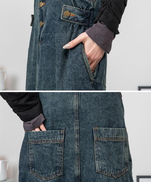 デニムサロペットスカート