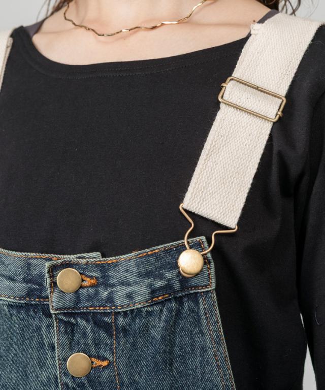 デニムサロペットスカート