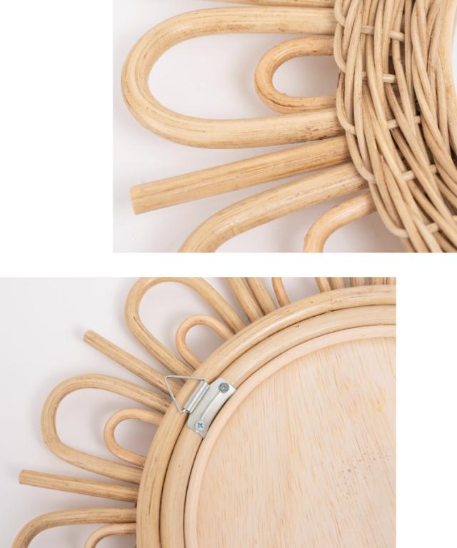 壁に咲く、ラタンの太陽。ラタンミラー