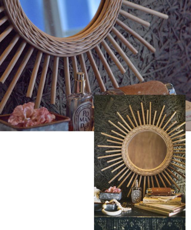 壁に飾る、太陽のアート。ウォールミラー