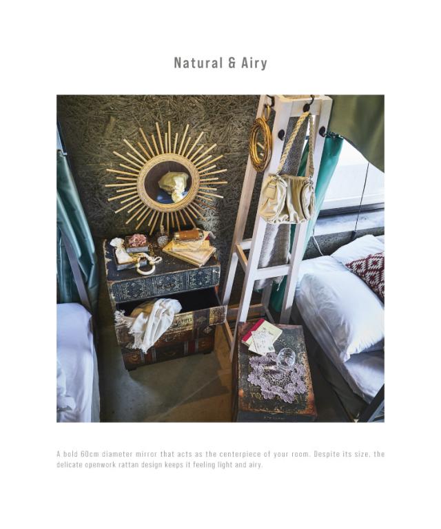 壁に飾る、太陽のアート。ウォールミラー