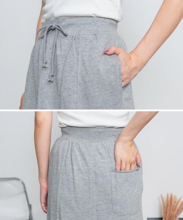 ミニ裏毛セミタイトマキシスカート