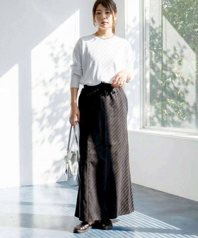 ミニ裏毛セミタイトマキシスカート