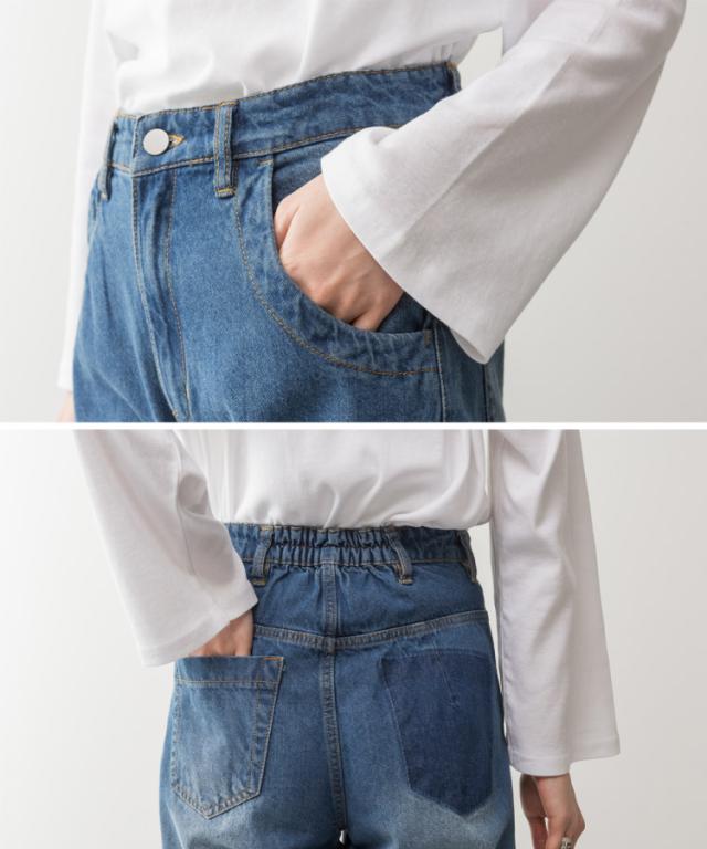 ヴィンテージ風セミワイドパンツ