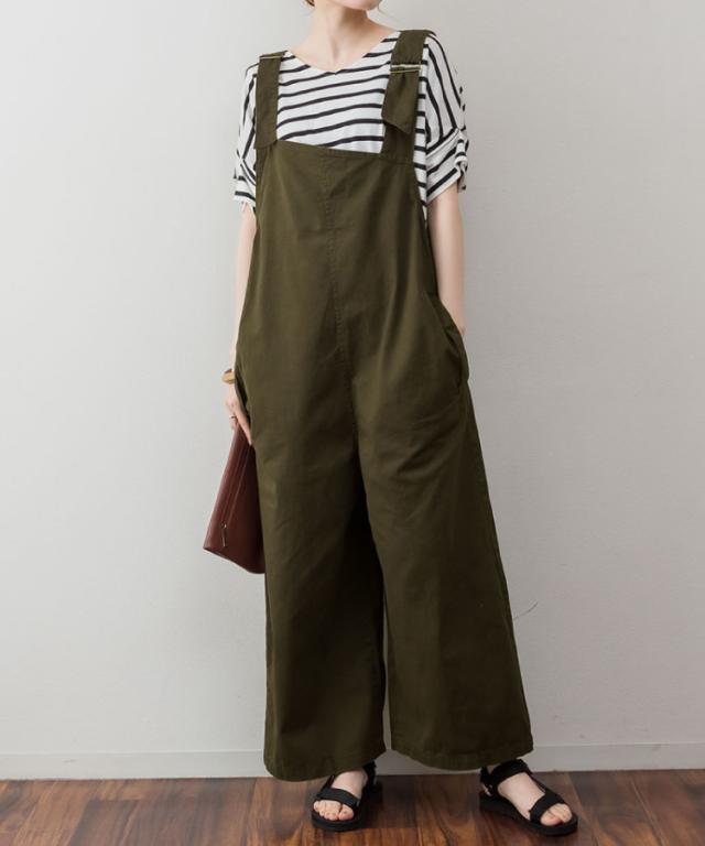 アシメサロペットパンツ