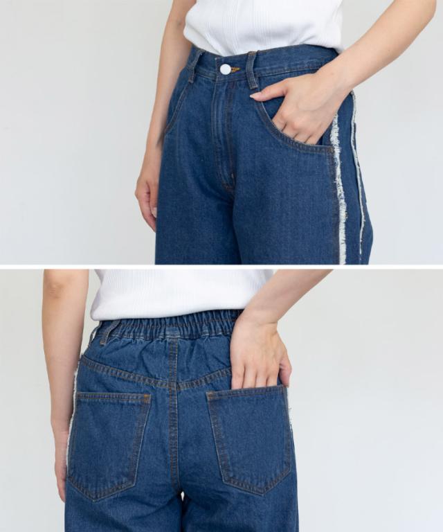 決め手は、横顔。サイドフリンジワイドデニム
