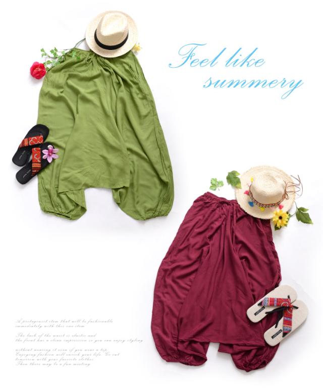 サルエルが今よりもっとスキになる。メンズOKレーヨンサルエルパンツ