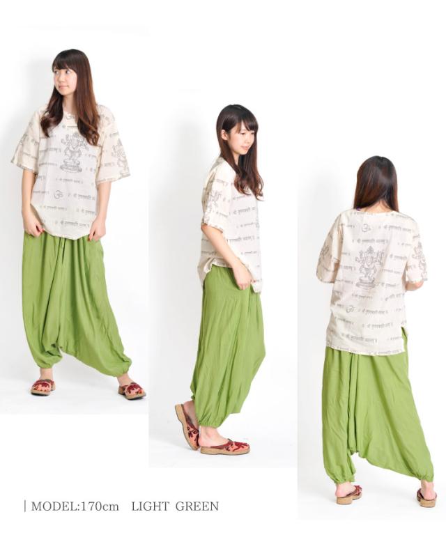 サルエルが今よりもっとスキになる。メンズOKレーヨンサルエルパンツ