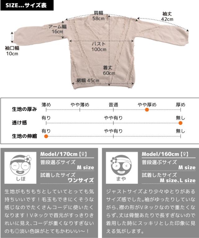 理想に近づく。もちもちVネックニットセーター