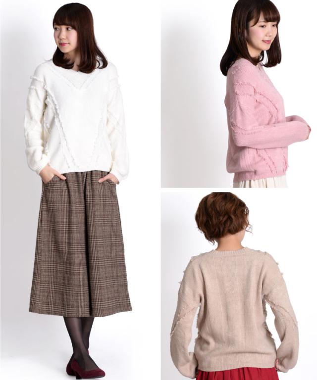 理想に近づく。もちもちVネックニットセーター