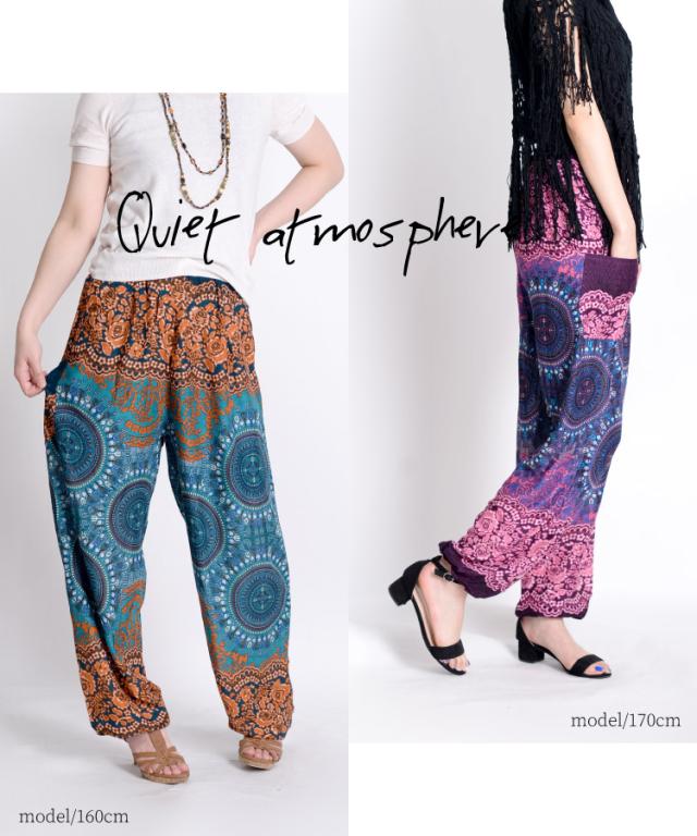 雰囲気に差をつける。オリエンタル柄ジョガーパンツ