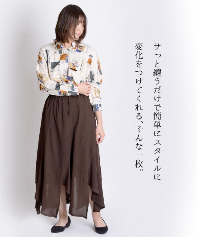 ノスタルジックに華やか。レトロ柄長袖シャツ