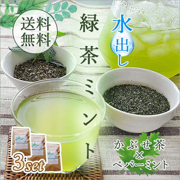水出し緑茶ミント3個セット