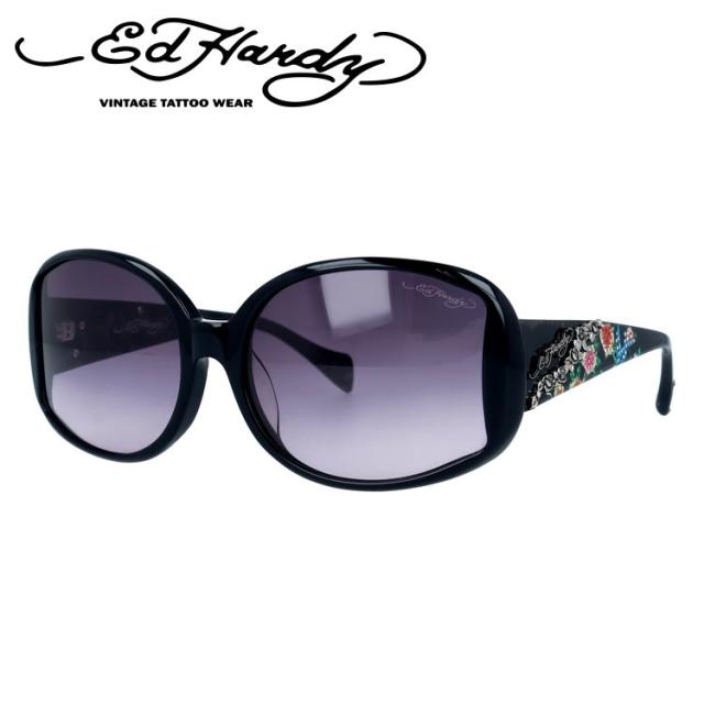エドハーディー サングラス EdHardy バードローズ BIRD ROSES パープル/スモークグラデーション メンズ レディース UVカット メガネ エドハーディー サングラス EdHardy バードローズ BIRD ROSES パープル