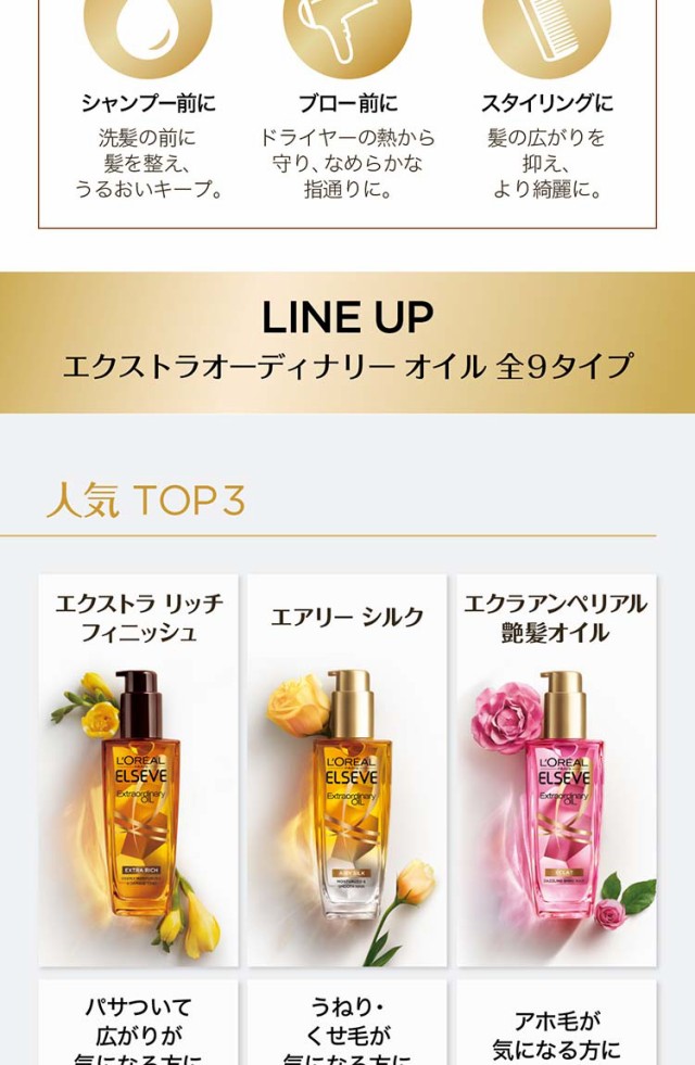 ロレアルパリ ヘアオイル エクストラリッチ フィニッシュ 洗い流さないトリートメント(100ml)[トリートメント・ヘアケア その他]の通販はau  PAY マーケット - 爽快ドラッグ