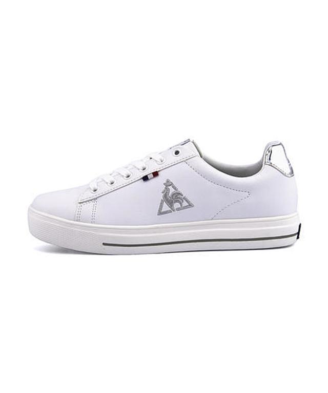 選べるサイズ展開 ルコックスポルティフ スニーカー レディース テルナ Teluna Bound Court Le Coq Sportif Ql1njc12ws ホワイト シルバー のオシャレな Airportandgo Com