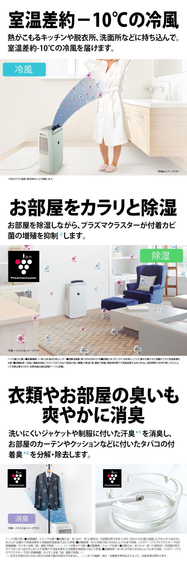 除湿機 除湿器 シャープ SHARP CM-S100-W ホワイト系 白 コンパクト
