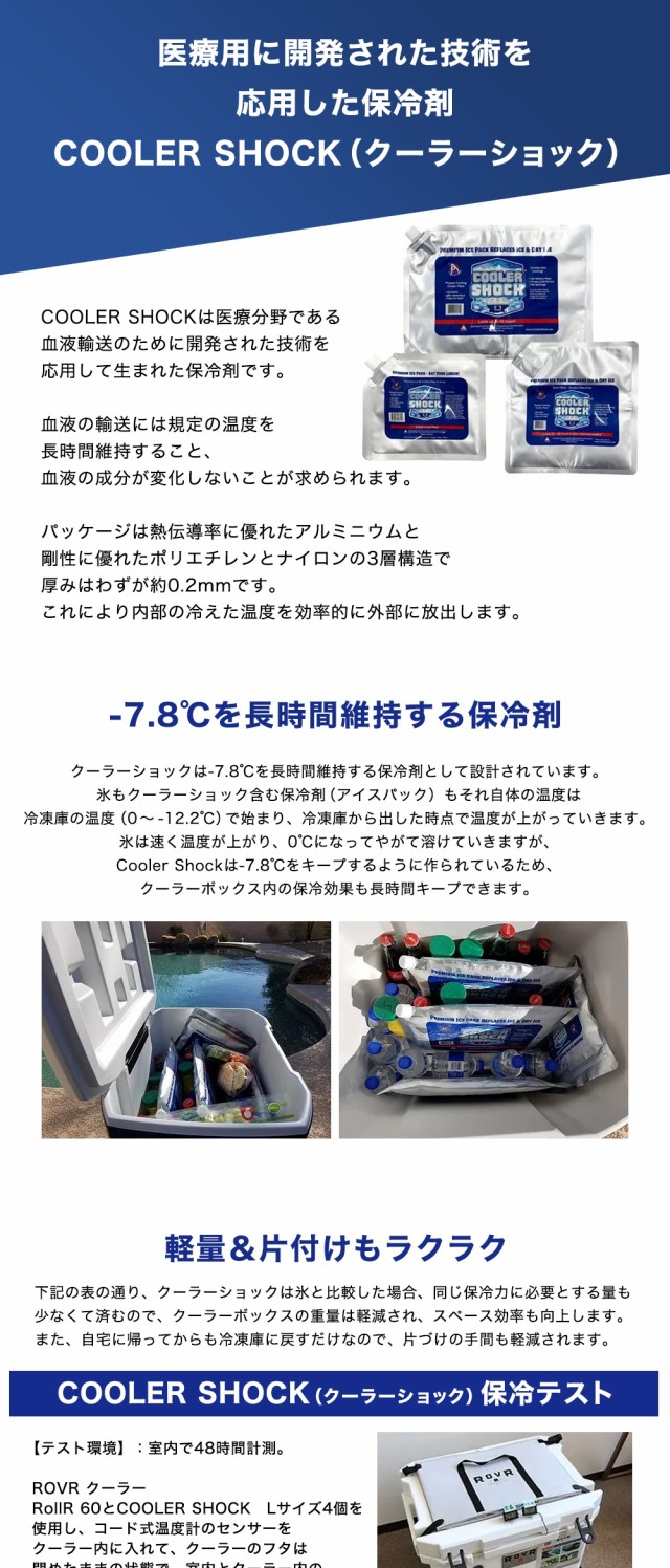 クーラーショック COOLER SHOCK 保冷剤 5個セット S ソフト 長持ち 長時間 最強 キャンプ 繰り返し使用可  7CSSSET【あす着】の通販はau PAY マーケット PREMOA au PAY マーケット店 au PAY マーケット－通販サイト