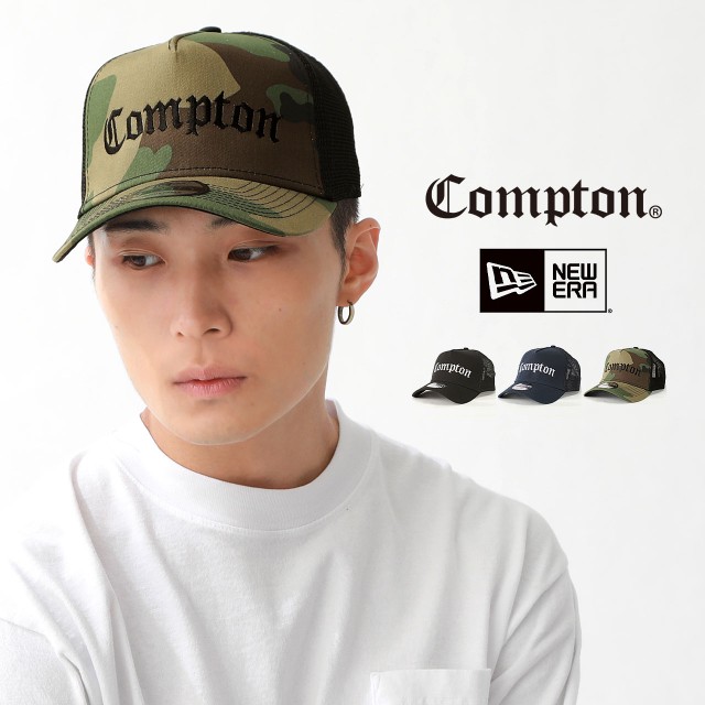 コンプトン ニューエラ メッシュキャップ 9FORTY キャップ COMPTON 刺繍 迷彩