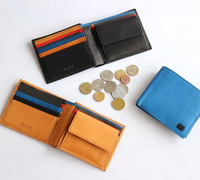 ダコタ ブラックレーベル ワキシー イタリアンレザー×馬革 二つ折り財布 625900