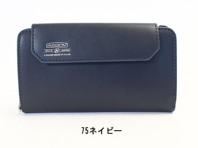 アッソブ 折財布 081601 ネイビー