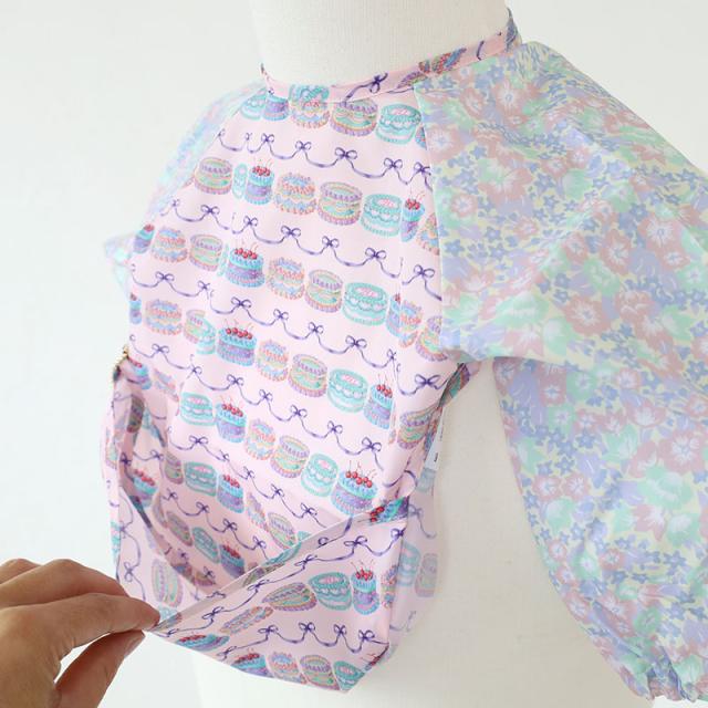 fafa フェフェ SINE エプロンスモック ベビーピンクケーキ 1835-2002