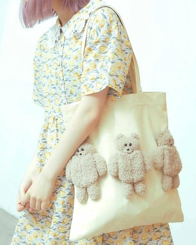 72時間限定タイムセール メリージェニー くま Bear Bear Bear Merry Jenny くまさん トートバッグ テディベア ぬいぐるみ バッグ 縦型 キャンバス 肩掛け 女 偉大な Farmerscentre Com Ng