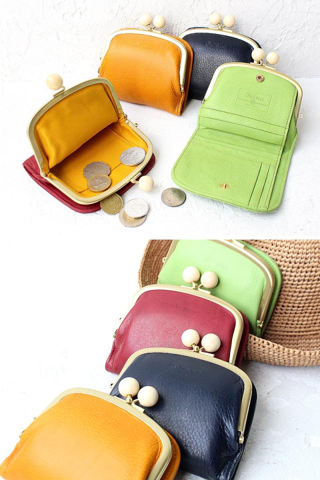 フォルナ Folnaウッドボールがま口二つ折り財布  2993759